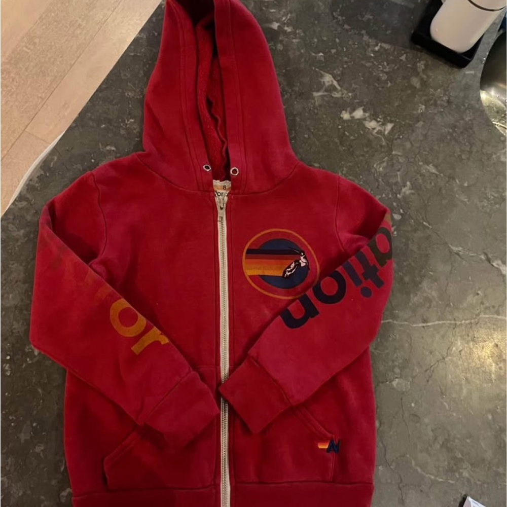 Aviator Nation Kids Red Zip-Up Hoodie